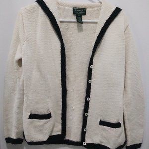 Vintage Ralph Lauren Sailor White Cardigan